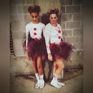 Pennywise IT Clown Homemade Costume Halloween Shirt Size Small S Shoes 8